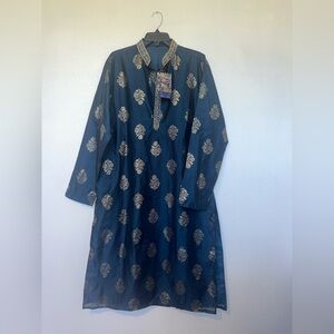 Elegant Blue Kurta Men Medium